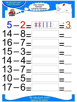 Çocuklar İçin toplam işlemi yaprak testleri 